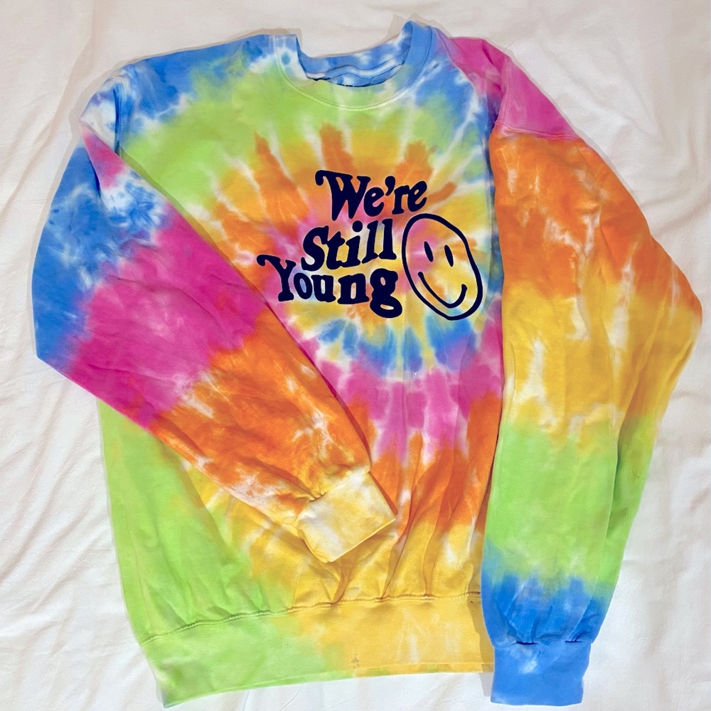 Tie-Dye Oversized FanJoy Crewneck Sweatshirt